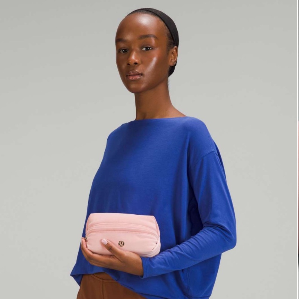 NWT lululemon Pink Pastel Mini Velour Pouch - Picture 4 of 5